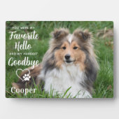 Memorial für Heimtiere - Beileid Quote Pet Loss Fotoplatte (Vorderseite)