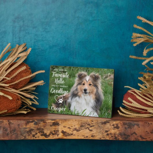 Memorial für Heimtiere - Beileid Quote Pet Loss Fotoplatte (Seite)