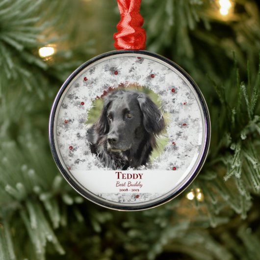 Memorial für Holiday Wreath Pet Ornament Aus Metall (Baum)