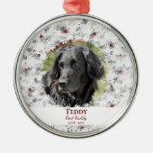 Memorial für Holiday Wreath Pet Ornament Aus Metall (Vorne)