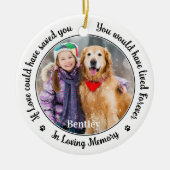 Memorial für Hunde mit benutzerdefiniertem 2-Foto  Keramik Ornament (Vorne)