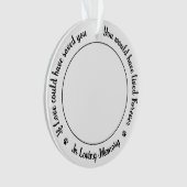 Memorial für Hunde mit benutzerdefiniertem 2-Foto Ornament (Vorderseite)