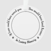 Memorial für Hunde mit benutzerdefiniertem 2-Foto Ornament (Vorderseite)