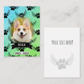 Memorial für Hunde Mitteilungskarte (Vorne/Hinten)