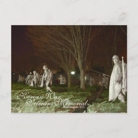 Memorial für Kriegsveteranen aus Korea, Washington Postkarte (Vorderseite)
