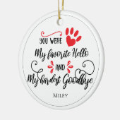 Memorial für personalisierte Begleiter und Kostenv Keramik Ornament (Links)