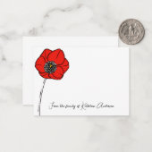 Memorial für Rote Mohnnamen Mitteilungskarte (Vorderseite/Rückseite Beispiel)