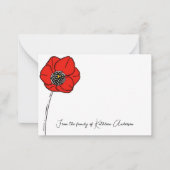 Memorial für Rote Mohnnamen Mitteilungskarte (Vorderseite)