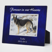 Memorial für Royal Blue Silver Pet Fotoplatte (Seite)