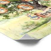 Memorial für Stammbaum Custom Watercolor Poster (Ecke)