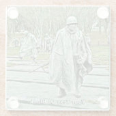 Memorial für Veteranen des Koreakkriegs Glasuntersetzer (Rückseite)