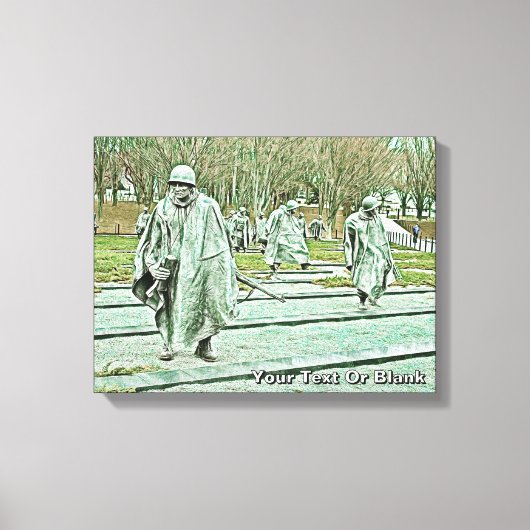 Memorial für Veteranen des Koreakkriegs Leinwanddruck (Vorderseite)