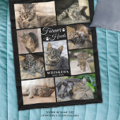 Memorial FUREVER IN UNSEREN HERZEN Foto Collage Bl Fleecedecke