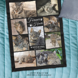 Memorial FUREVER IN UNSEREN HERZEN Foto Collage Bl Fleecedecke