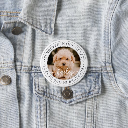 Memorial Furrever für Haustiere in unserem Herz-Ch Button (Beispiel)