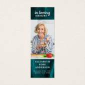 Memorial Gebet Beerdigung Lesezeichen Emerald Gree (Vorderseite)