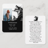 Memorial Gebet Fox Füchse Natur Tier Visitenkarte (Vorne/Hinten)