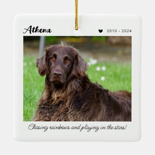 Memorial-Geschenk | In Love Memory Keramikornament (Rückseite)