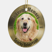 Memorial Gold Keramikornament (Links)