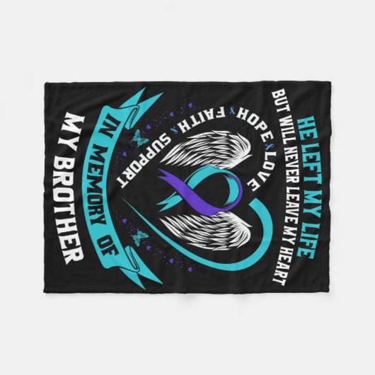 Memorial Grab zur Prävention von Suiziden Fleecedecke (Vorderseite (Horizontal))