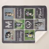 Memorial Grau Foto Collage Sherpadecke (Vorderseite (Horizontal))