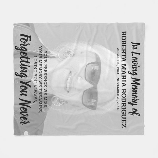 Memorial Grosses Foto Fleecedecke (Vorderseite (Horizontal))