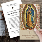 Memorial Guadalupe Spanisches Gebet Sympathiekarte