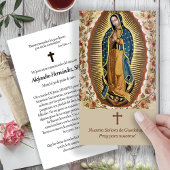 Memorial Guadalupe Spanisches Gebet Sympathiekarte