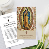 Memorial Guadalupe Spanisches Gebet Sympathiekarte