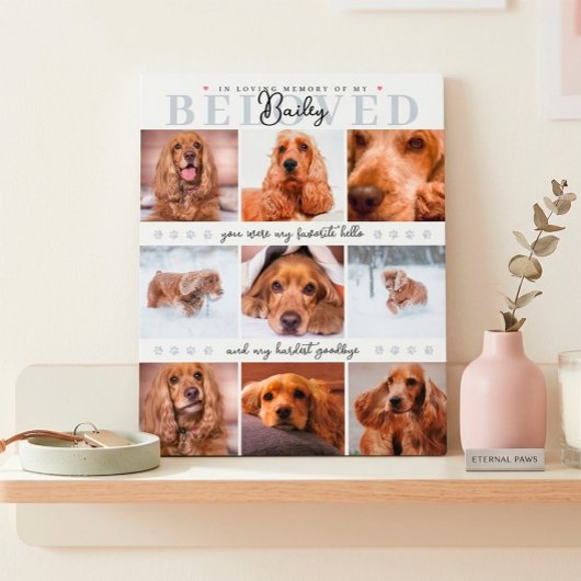 Memorial Halten Sie Custom Dog Cat Foto Collage fü Fotoplatte