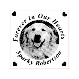 Memorial Heart Add Name Foto Permastempel