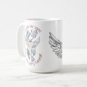 Memorial Heart Wings Sweatshirt – Grief, Healing & Kaffeetasse (Vorderseite Links)