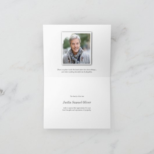 Memorial Herbst Beileid Beerdigung Danke Karte (Innenseite)