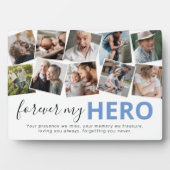 Memorial Hero Vater FotoCollage Fotoplatte (Vorderseite)