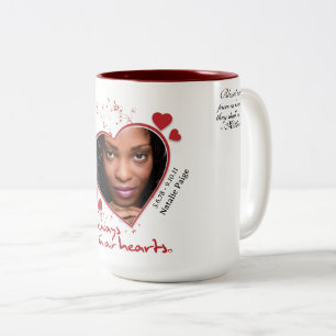 Memorial Herz-Thema Keepake Zweifarbige Tasse