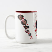 Memorial Herz-Thema Keepake Zweifarbige Tasse (Links)