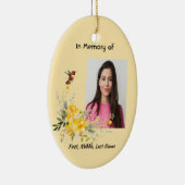 Memorial Hummingbird Yellow Roses Keramik Ornament (Rechts)