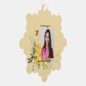 Memorial Hummingbird Yellow Roses Ornament Karte (Rechts)