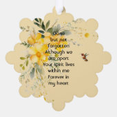 Memorial Hummingbird Yellow Roses Ornament Karte (Rückseite)
