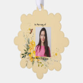 Memorial Hummingbird Yellow Roses Ornament Karte (Linke Ecke)
