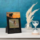 Memorial Hund Custom Foto mit spirituellem Gedicht Fotoplatte (Seite)