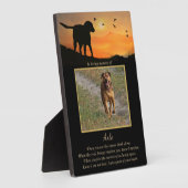 Memorial Hund Custom Foto mit spirituellem Gedicht Fotoplatte (Seite)