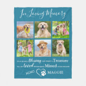 Memorial Hund-Erinnerung Gedicht FotoCollage Fleecedecke (Vorderseite)