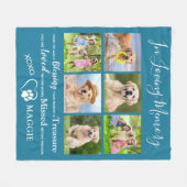 Memorial Hund-Erinnerung Gedicht FotoCollage Fleecedecke (Vorderseite (Horizontal))