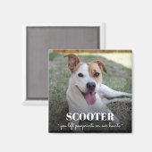 Memorial Hund Foto Pawprints auf unseren Herzen Magnet (Vorderseite/Rückseite)