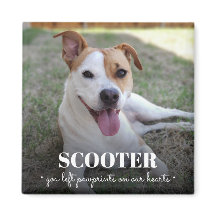 Memorial Hund Foto Pawprints auf unseren Herzen