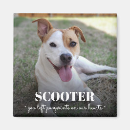 Memorial Hund Foto Pawprints auf unseren Herzen Magnet