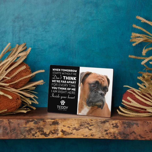 Memorial | Hund halten Fotoplatte (Seite)