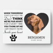 Memorial | Hund halten Fotoplatte (Vorderseite)