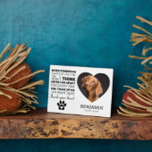 Memorial | Hund halten Fotoplatte (Seite)